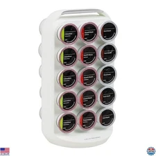 Mind Reader 30-Pod Coffee Pod Carousel - White Compact Countertop Organizer