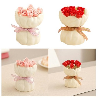 Rose Obstgabeln mit Halter Salatgabeln Geschirr bequemes Geschirr