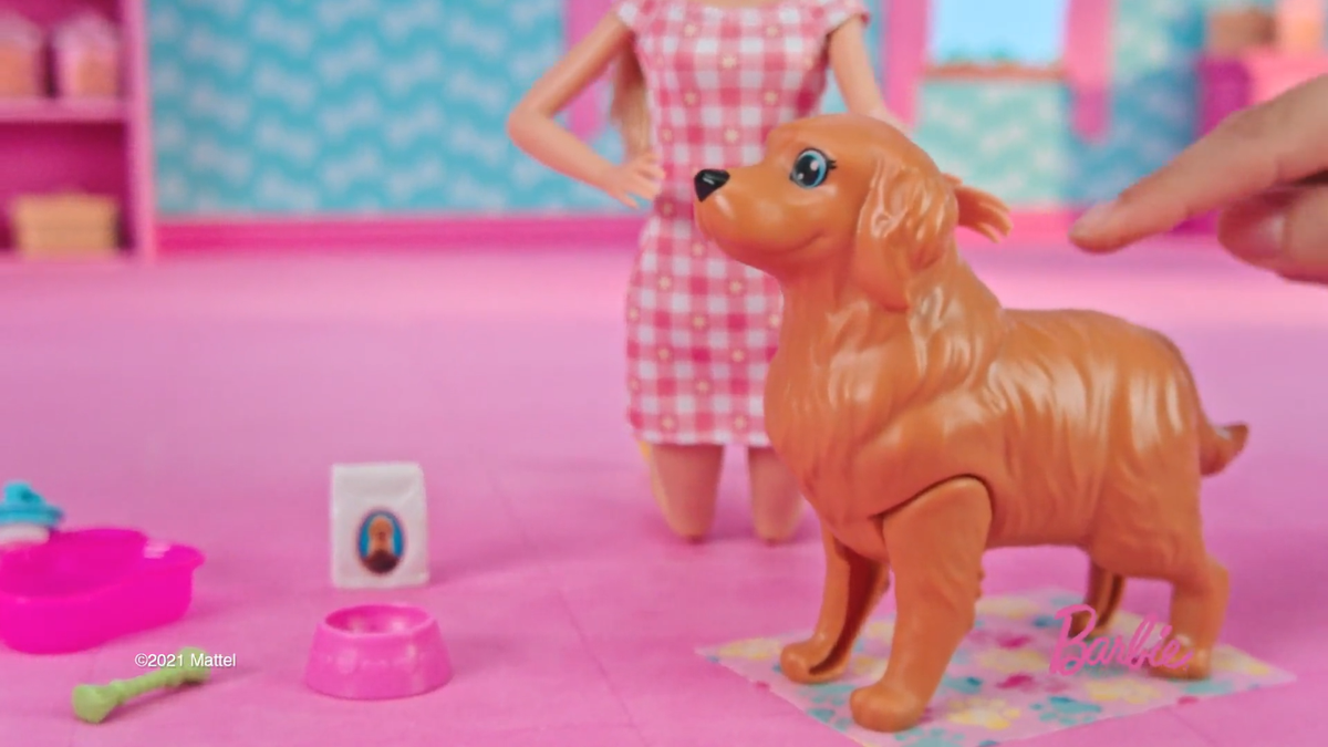 Giving Birth Barbie Dog That Has Babies Barbie Doll With Golden