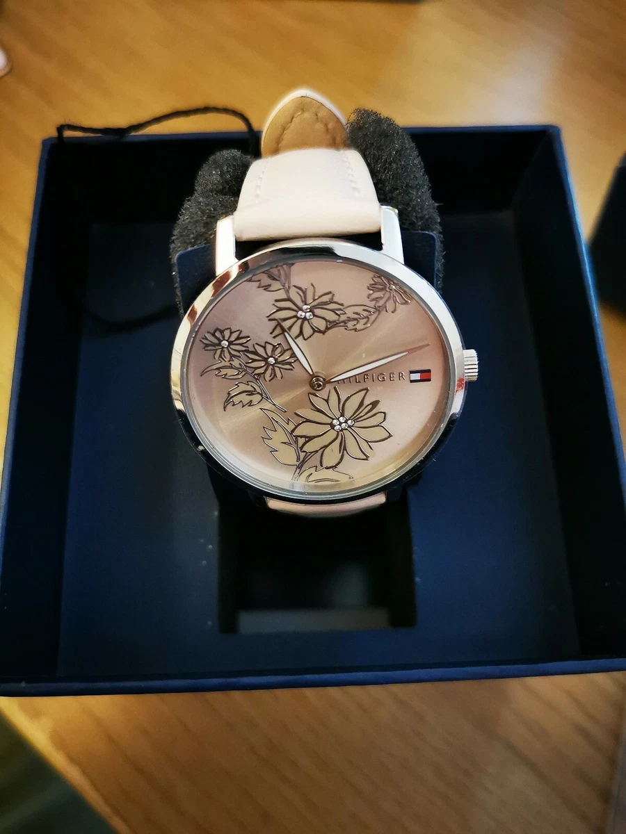 Tommy Hilfiger Pippa Pink Floral Silver Print Dial 1781919 Watch