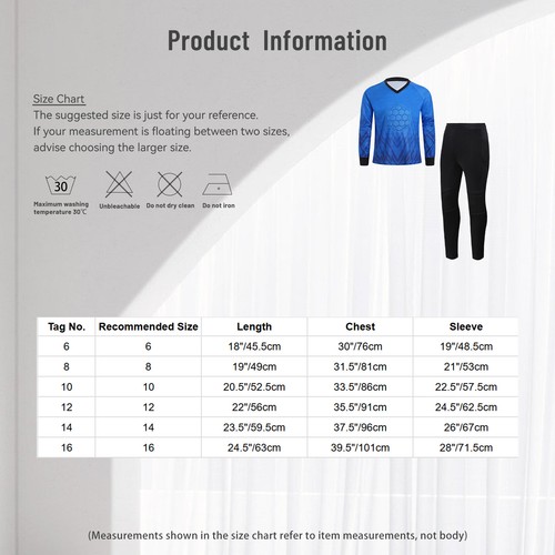 Boys Set Workout Outfits Activities Jersey Quick-drying Activewear Goalkeeper - Picture 46 of 51