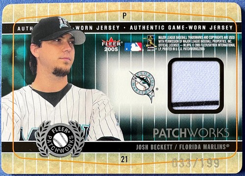 /199 DUAL Die-Cut: Dontrelle WILLIS, Josh BECKETT Jerseys 2005 Fleer Patchworks - Picture 2 of 12