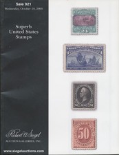 22 - ROBERT SIEGEL SALE 921 SUPERB US STAMPS AUCTION CATALOG, OCT 18, 2006