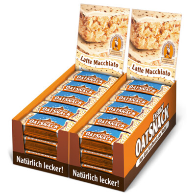(20,97 EUR/kg) Energy OatSnack, natürliche Riegel - 30x65g LATTE MACCHIATO