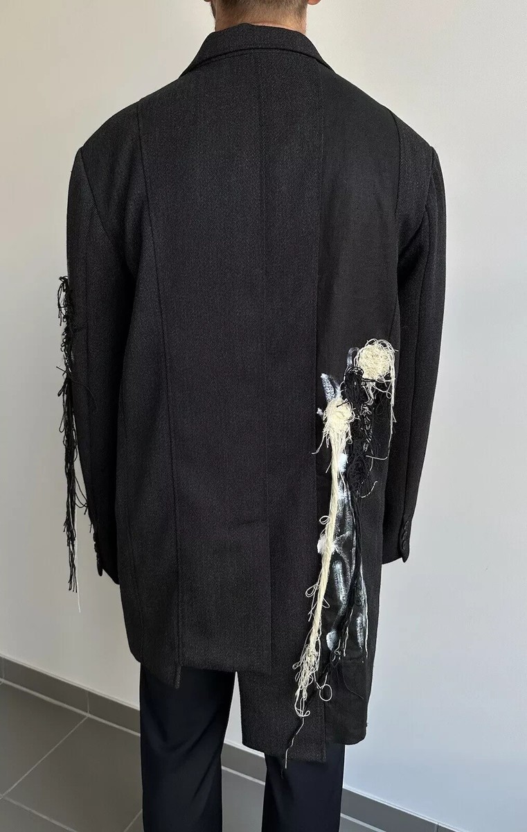Yohji Yamamoto F/W 20 Pour Homme Threads Coat Panelled Yohji Yamamoto F/W 20 Pour Homme Threads Coat Panelled
