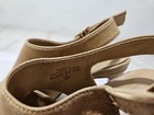 Blossom Collection Women's Sandals Size 6 Peep Toe Tan Faux Leather Chunky Heel — photo 9