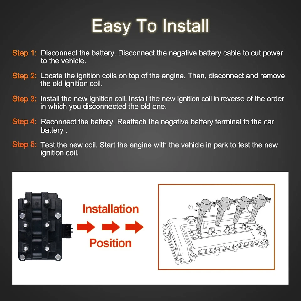OEM Ignition Coil for Chrysler Town Country Dodge Caravan Plymouth Grand Voyager Foto 3 de 4