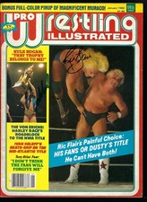 2RF46  Nature Boy Ric Flair  Bob Backlund  signed Wrestling Magazine  w/COA