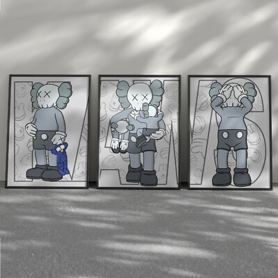 KAWSアート Kaws Frame Wall Art Kaws Wall Art Kaws Figure Graffiti Wall Art