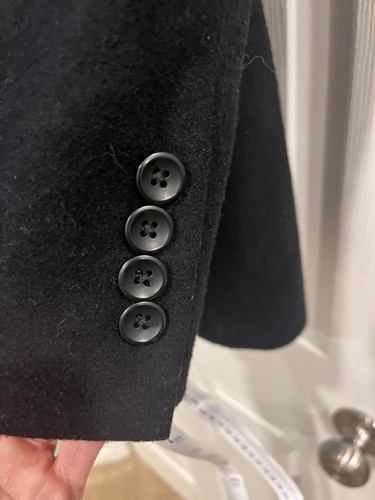 Authentic VTG Navy Oscar De La Renta Wool Sport Coat Blazer Suit Jacket Mens. XL - Picture 5 of 5