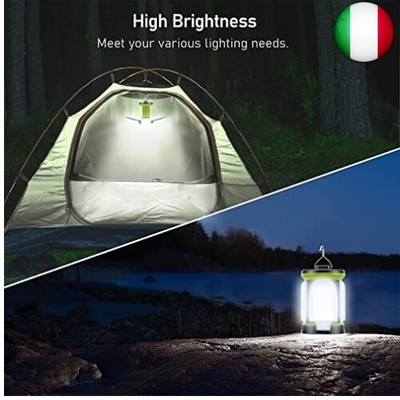 Wastou Lampada Campeggio, Luce da Campeggio Ricaricabile USB, Lanterna Tenda a Batteria, LED Luce Tenda Impermeabile con 6 Modalità, 150 Lumen, per Campeggio, Pesca, Escursionismo Wastou Lampada Campeggio, Luce da Campeggio Ricaricabile USB, Lanterna Tenda a Batteria, LED Luce Tenda Impermeabile con 6 Modalità, 150 Lumen, per Campeggio, Pesca, Escursionismo