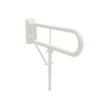 Double Arm Hinged Support Rail 760mm Drop Leg White