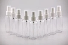 2oz Spray Bottle Plastic Transparent Empty Atomizer (Case of 100 bottles)