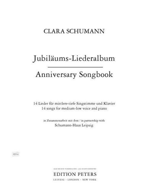 Thumbnail - Jubiläums-liederalbum -14 Lieder Für Mittlere / Tiefe Singstimme Und