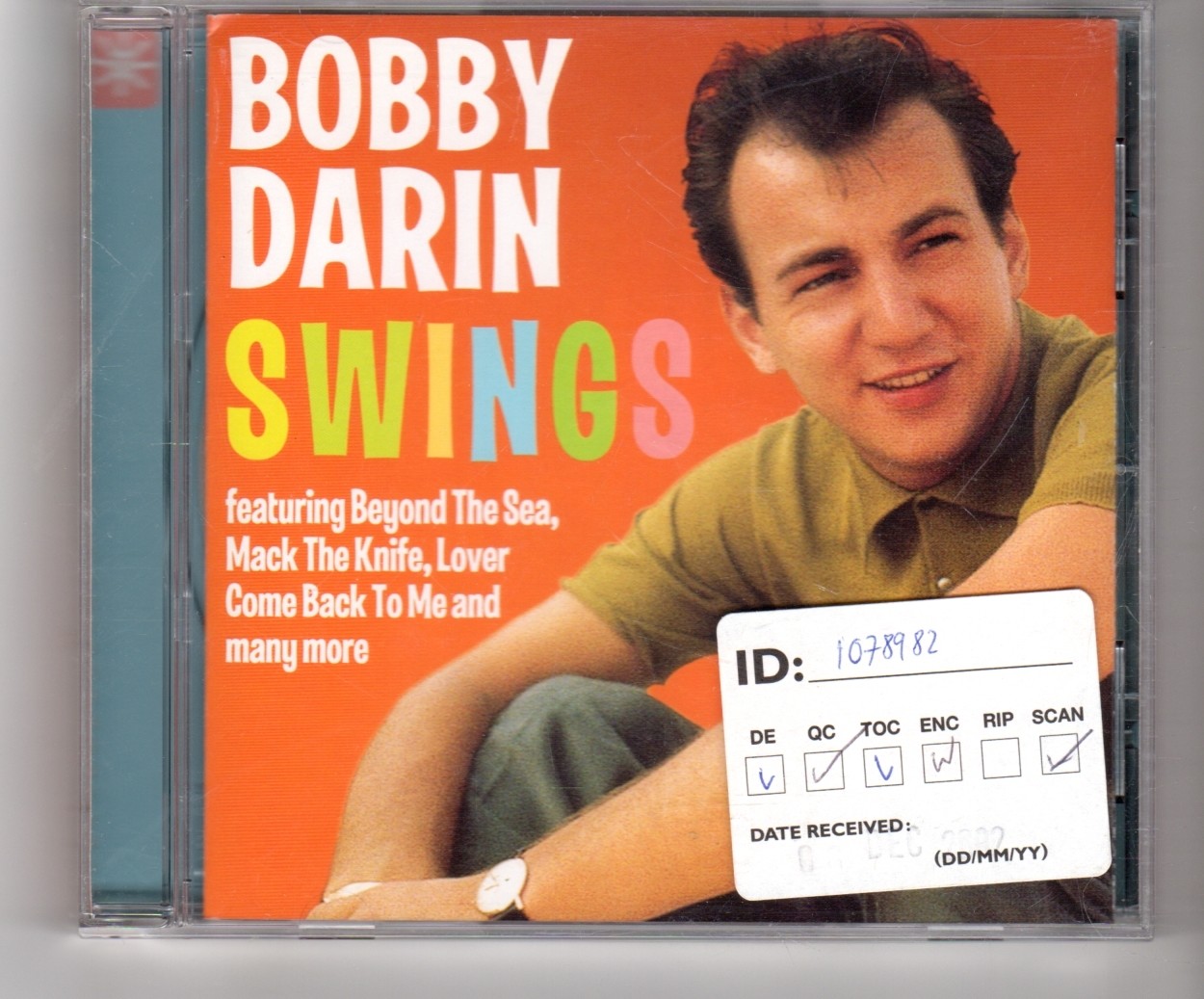 (HQ588) Bobby Darin, Swings - 2002 CD
