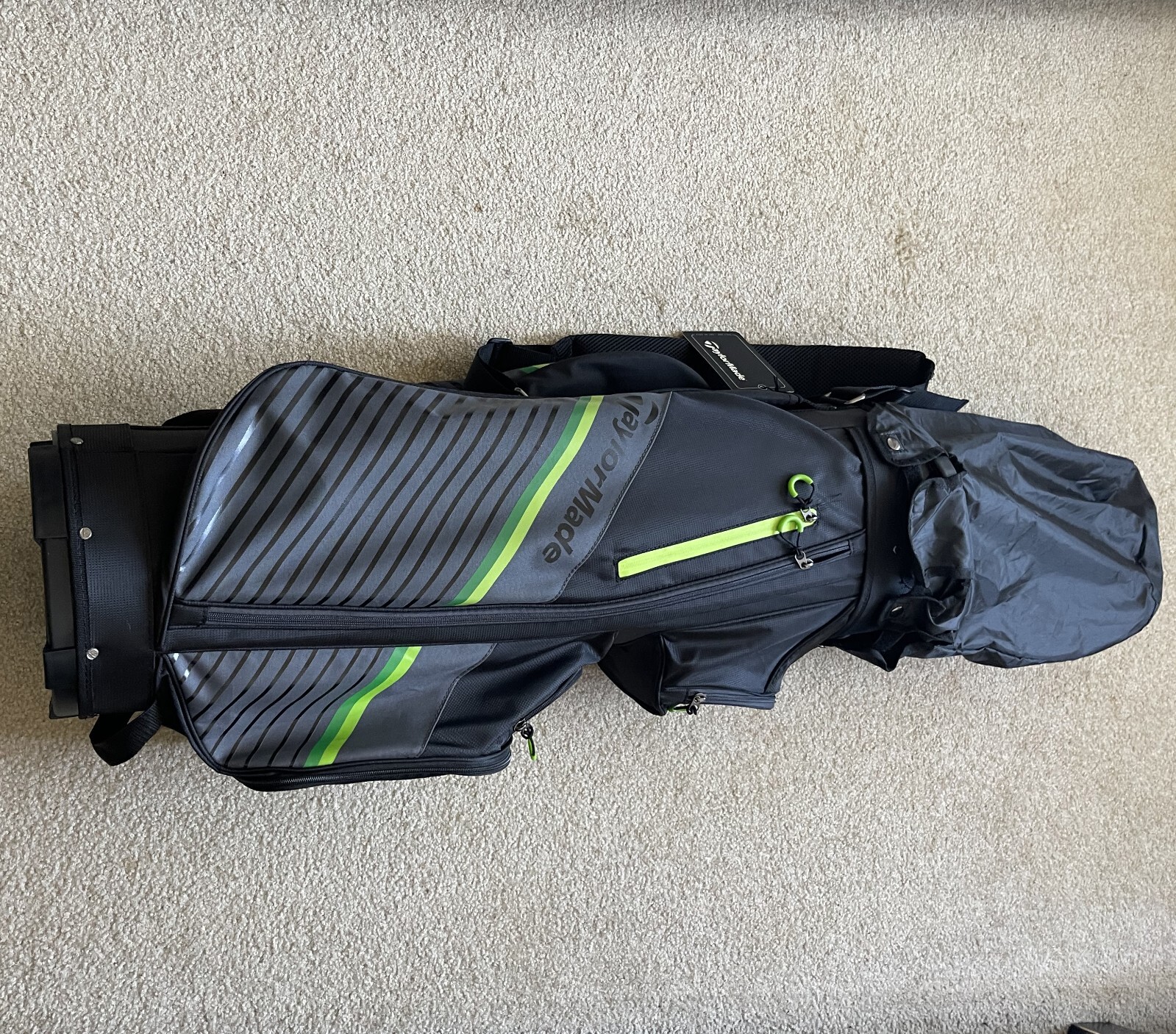 New TaylorMade Golf Cart Bag 14 Slots Way Top Rain Cover Hood Zip