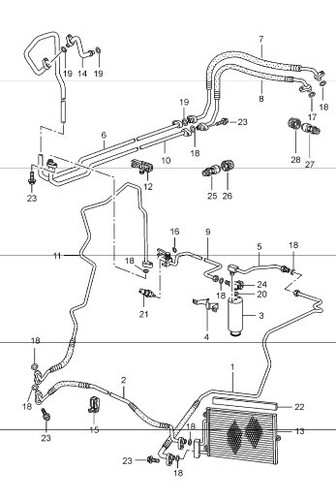 Porsche Boxster 986 1997-2001 A/C Refrigerant line 98657309703 - Picture 3 of 3