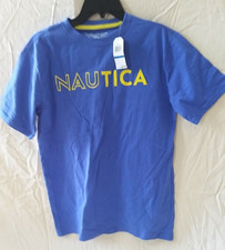 Nautica Blue Short Sleeve Youth Boys T Shirt Size Extra Large 18/20