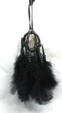 Native American Made 2" Double (3D) Dream Catcher, Black DreamCatcher, COA  #211