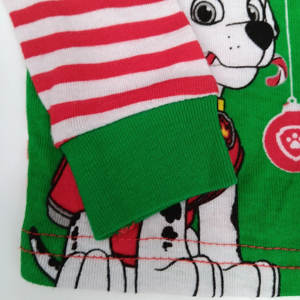 Paw Patrol 4 Piece Christmas Pajama Set - Size 2T - AE6 - Image 4 of 4