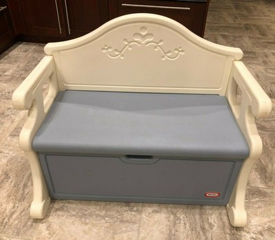 Vintage Little Tikes Child Size Victorian Combo Toy Box Bench