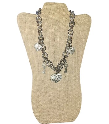 Traci Lynn Heart Lock Key Pendant Necklace
