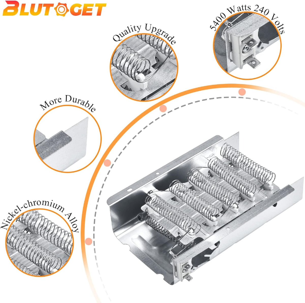 2026 UPGRADED 279838 4531017 W10724237 Dryer Heating 2026 UPGRADED 279838 4531017 W10724237 Dryer Heating