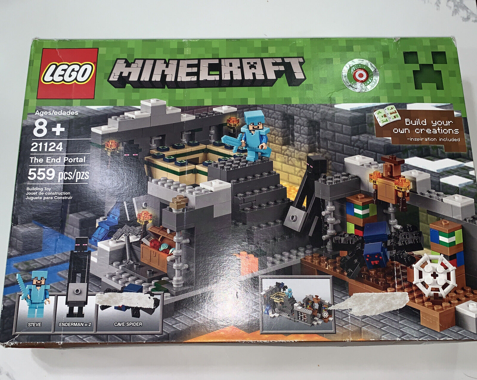 Lego Minecraft The End Portal (21124) 559 Pieces (Box Damage) Retired Brand  New 673419246804