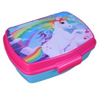 Brotdose Einhorn Lunchbox FrüHstüCksbox 17X13Cm Brotbox Hellblau Rosa