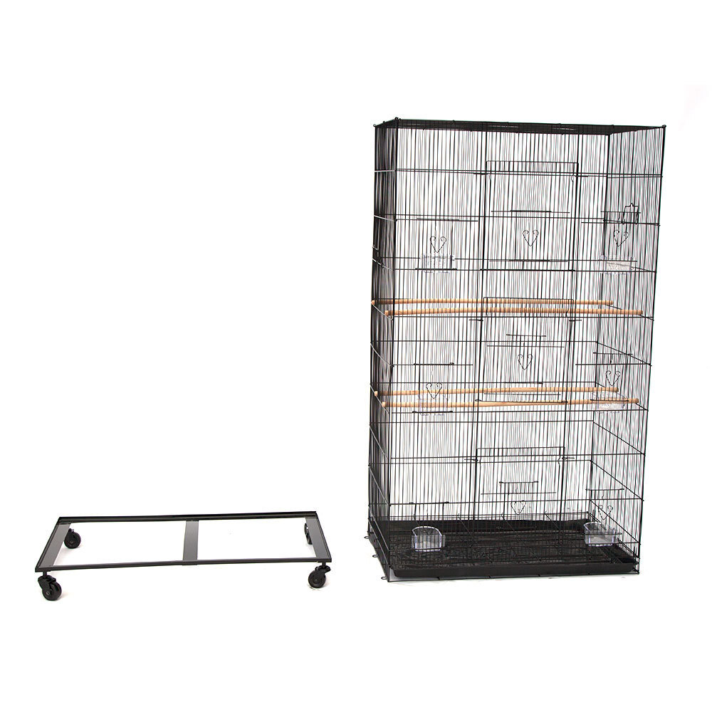 Flight Bird Cage on Castors for Finch Canary Cockatiel Parakeets