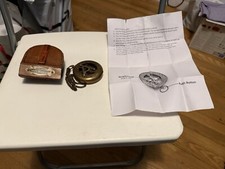 NEOVIVID Brass Sundial Compass with Leather Case and Chain