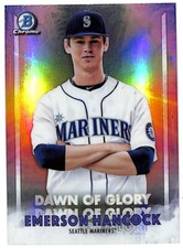 2021 Bowman Chrome Emerson Hancock Dawn Of Glory insert card Mariners