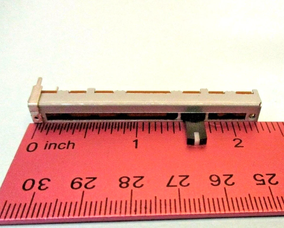 2pcs - Taiwan Alpha 100K Ohm Linear Slide Potentiometer 60mm PC Mount 0.1W USA - Image 3 of 4