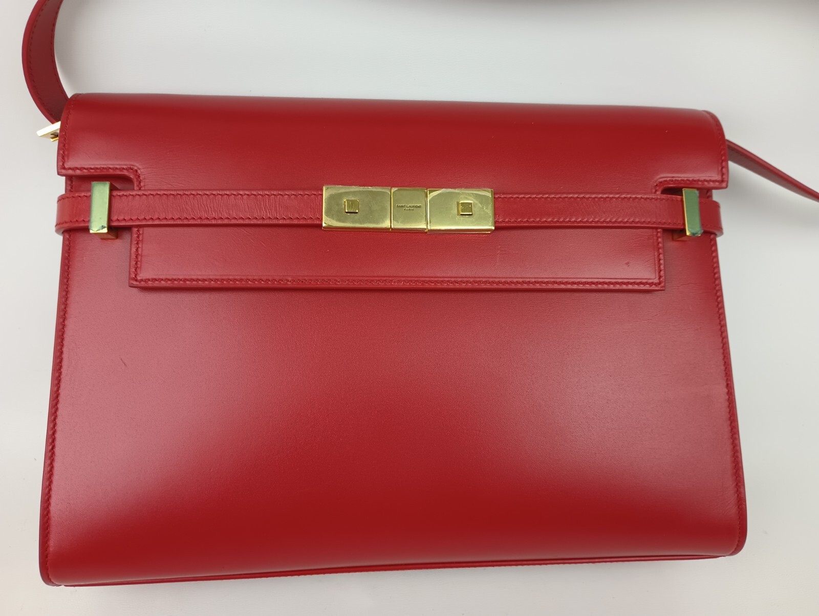 Borsa a tracolla Saint Laurent Rouge Eros rossa Manhattan $3400+