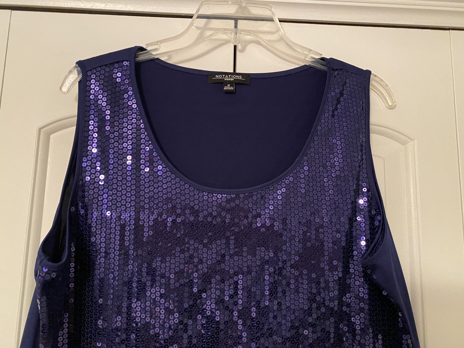 royal blue sequin tank top