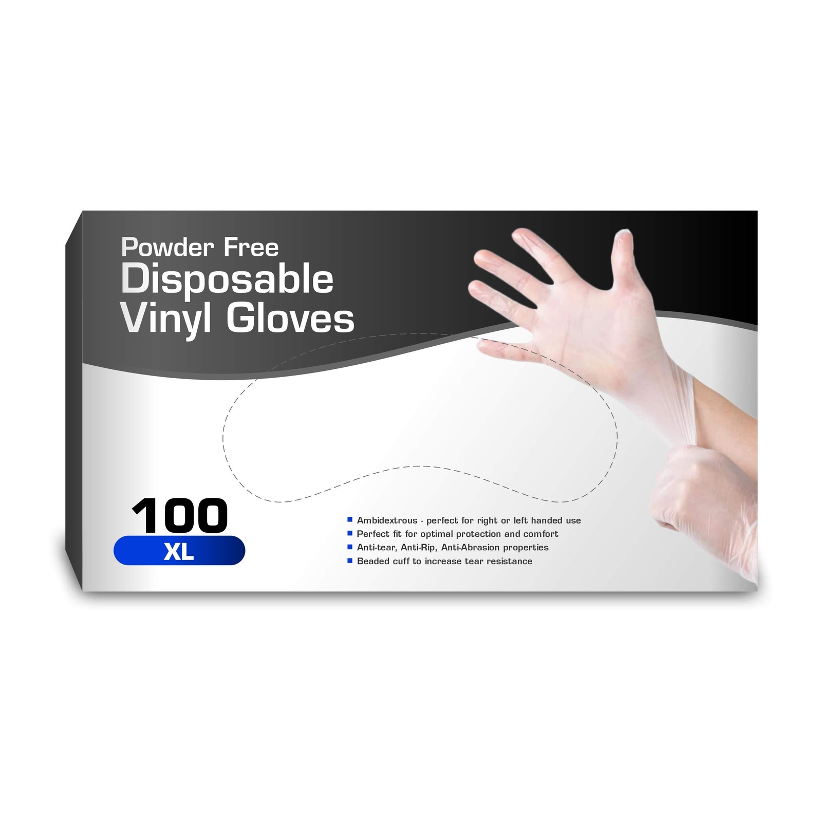 Vinyl Gloves, Disposable Gloves, Comfortable, -Free, Latex-Free | 100 Pcs (Ex...