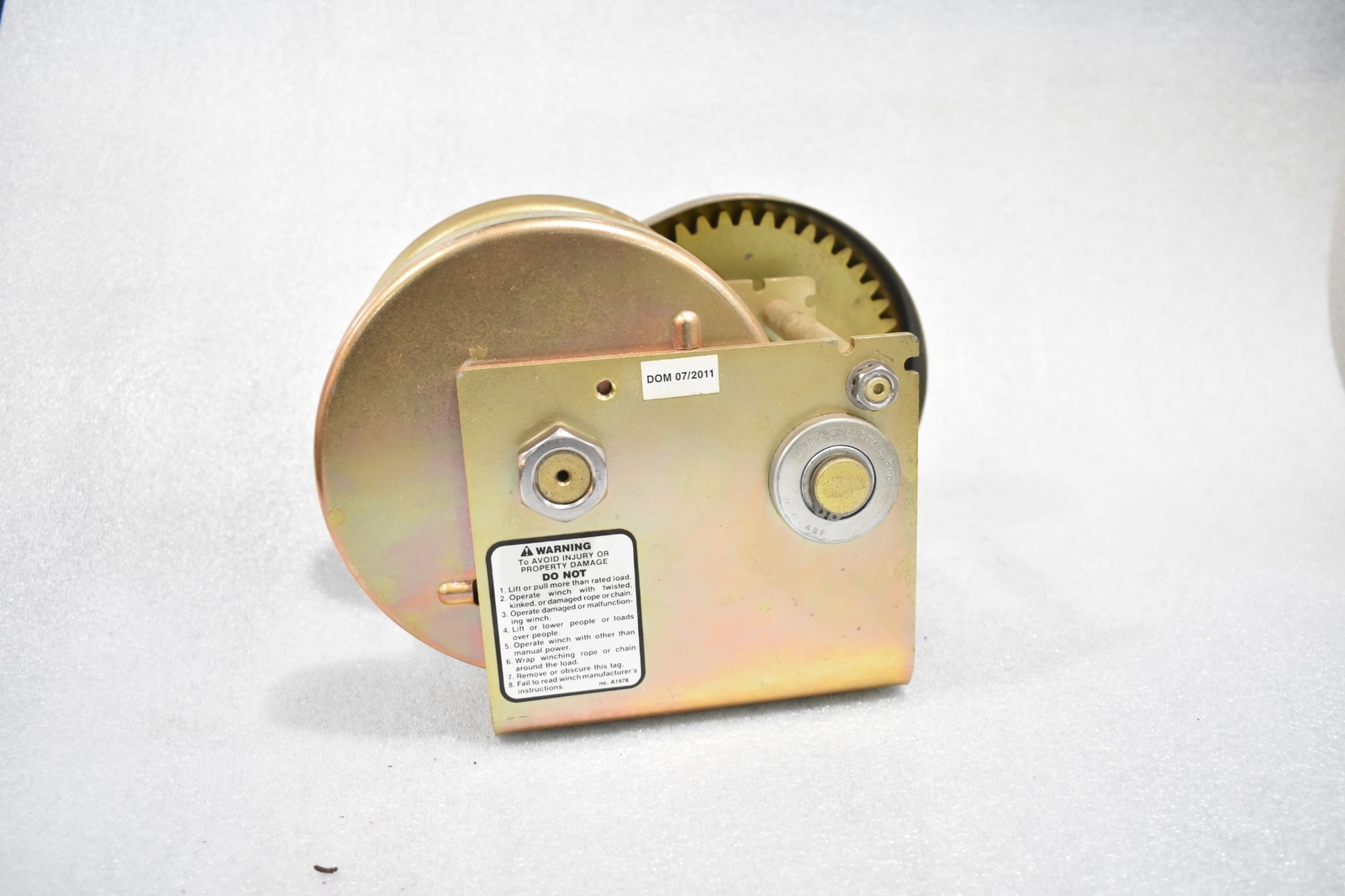 THERN M4312PB SPUR GEAR HAND CRANE WINCH WITH BRAKE 2,000 LB LIFTING