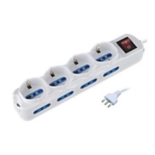 MULTIPRESA CIABATTA  12 POSTI, 4 SHUKO/BIPASSO 8 BIPASSO CON INTERRUTTORE