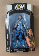 DR. BRITT BAKER SIGNED  AEW UNRIVALED FIGURE  W/PROTECTOR Case Beckett Certified