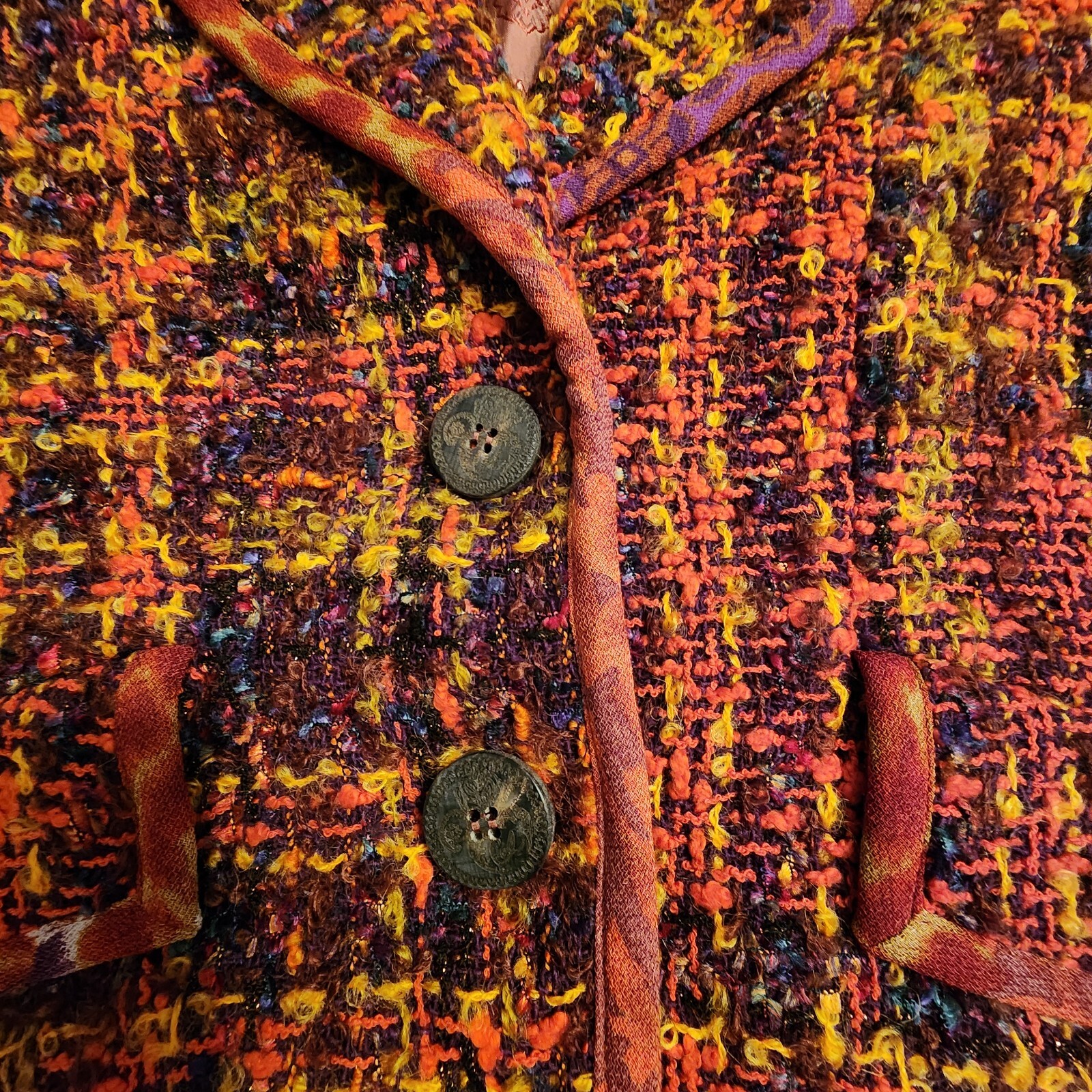 Bazar de Christian Lacroix France Wool blend Tweed Blazer Jacket Size 40