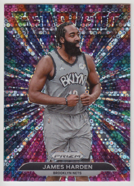 2021-22 Panini Prizm Fast Break James Harden Fearless Silver Disco Prizm #14
