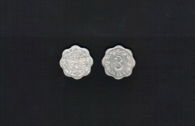 MALTA 3 MILS KM-6 1972-1981 x 1 Piece Bee & Honey Comb SCALLOP SHAPE ANIMAL COIN