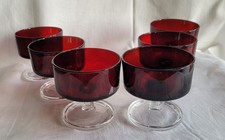 6 Luminarc rote Sektschalen/Dessertschalen 70...