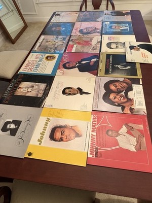 Vintage Vinyl LP Lot of 18 Record Albums Various Johnny Mathis Pics/Desc