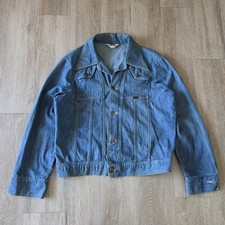 True Vintage 70s Wrangler Denim Jacket Size L Blue