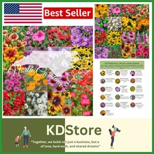 North Carolina Wildflower Seed Mix - 1lb Covers 2,000 Sq Ft, Attracts Pollina... 45.99 per gallon
