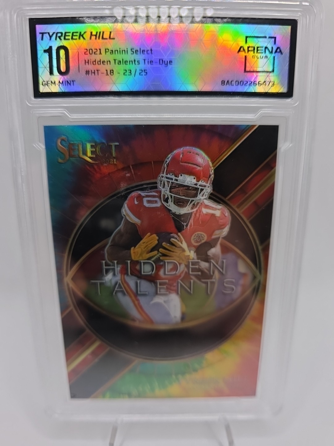 2021 Panini Select - Hidden Talents Tyreek Hill #18 Tie-Dye Prizm  /25 Chiefs