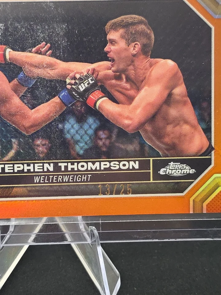 2024 Topps Chrome UFC Stephen Thompson #180 Orange Refractor /25 - Image 3 of 4