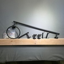 27" Towel Bar, Towel Ring, 2 Robe Hooks, Toilet Paper Holder  2 Towel Hooks