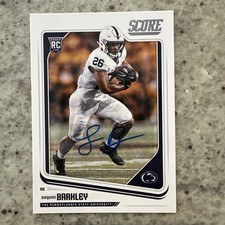 2018 SCORE AUTOGRAPH SAQUON BARKLEY RC ROOKIE CARD AUTO EAGLES SP. rookie card picture
